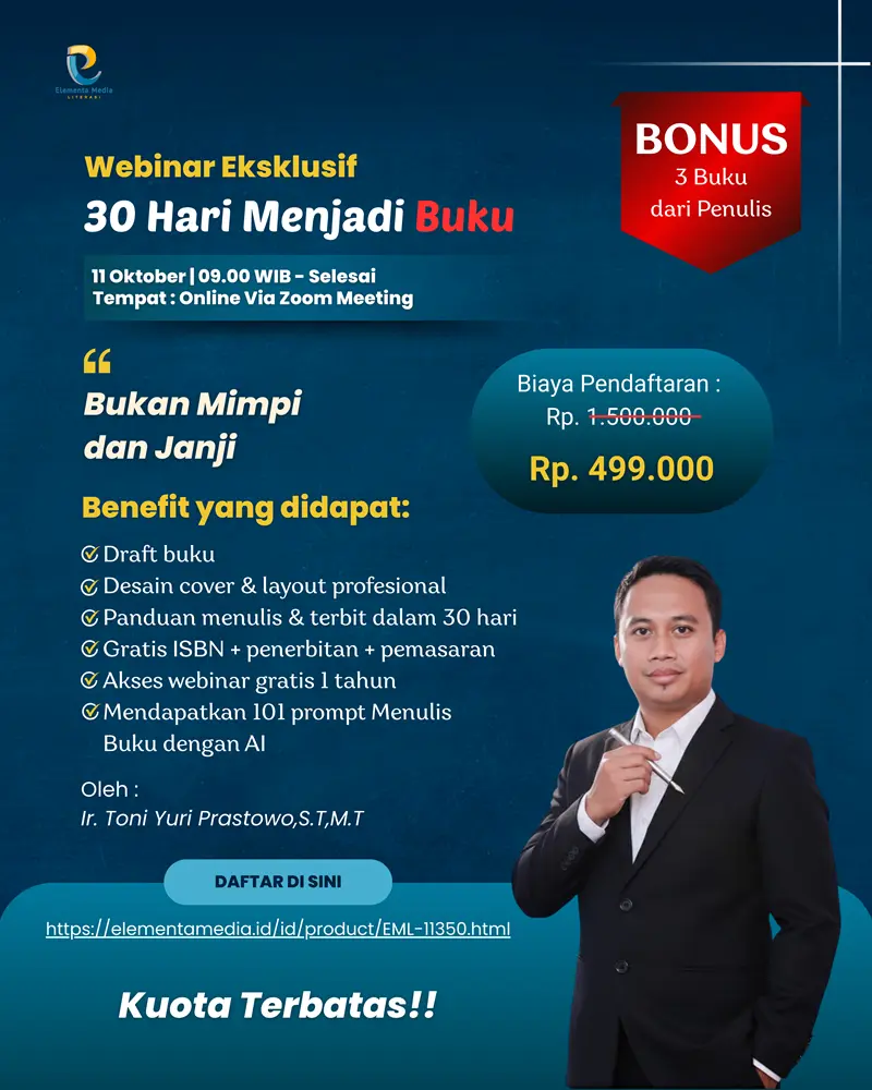 Webinar Eksklusif: 30 Hari Menjadi Buku